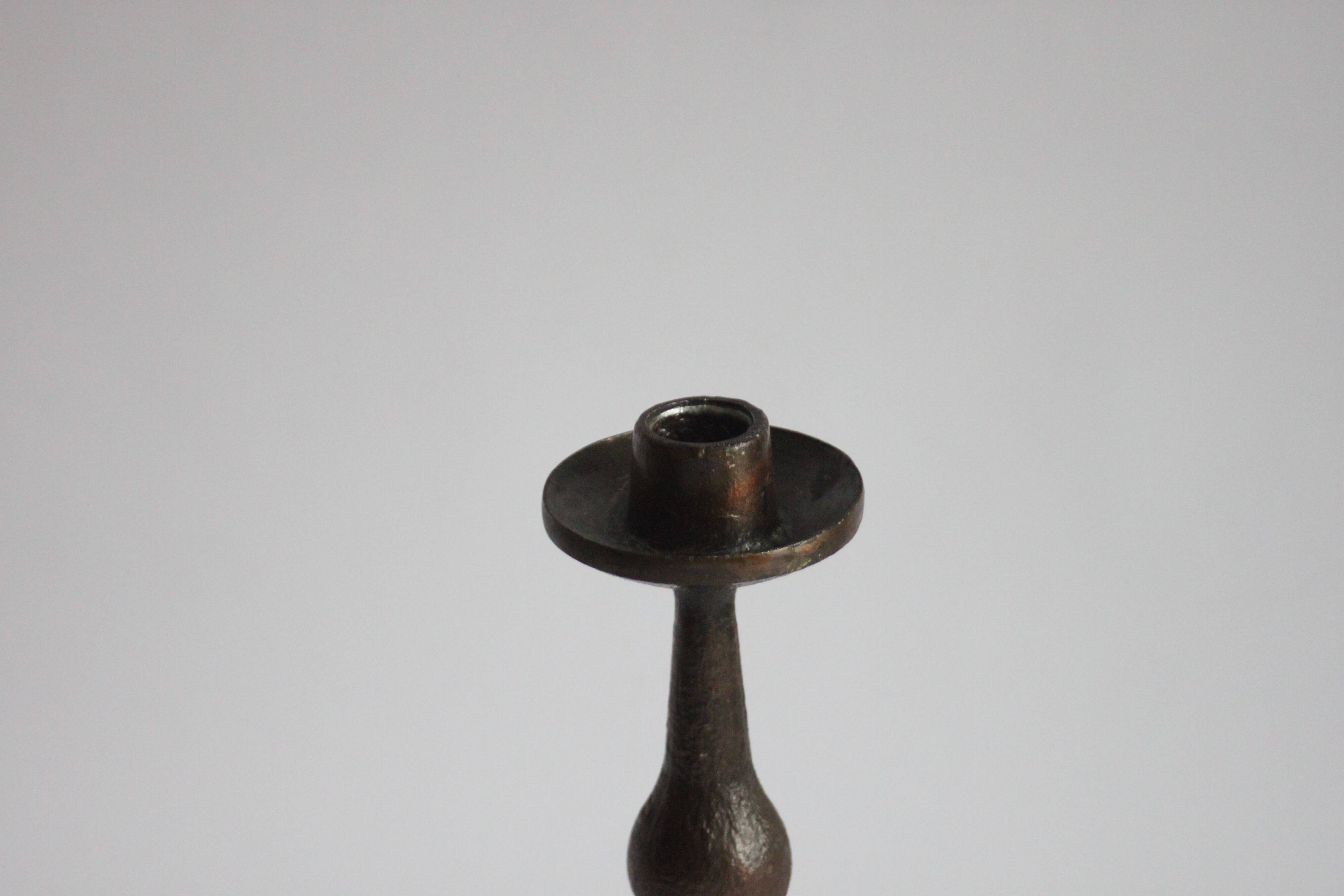 Brutalist candle stick, 1970s
