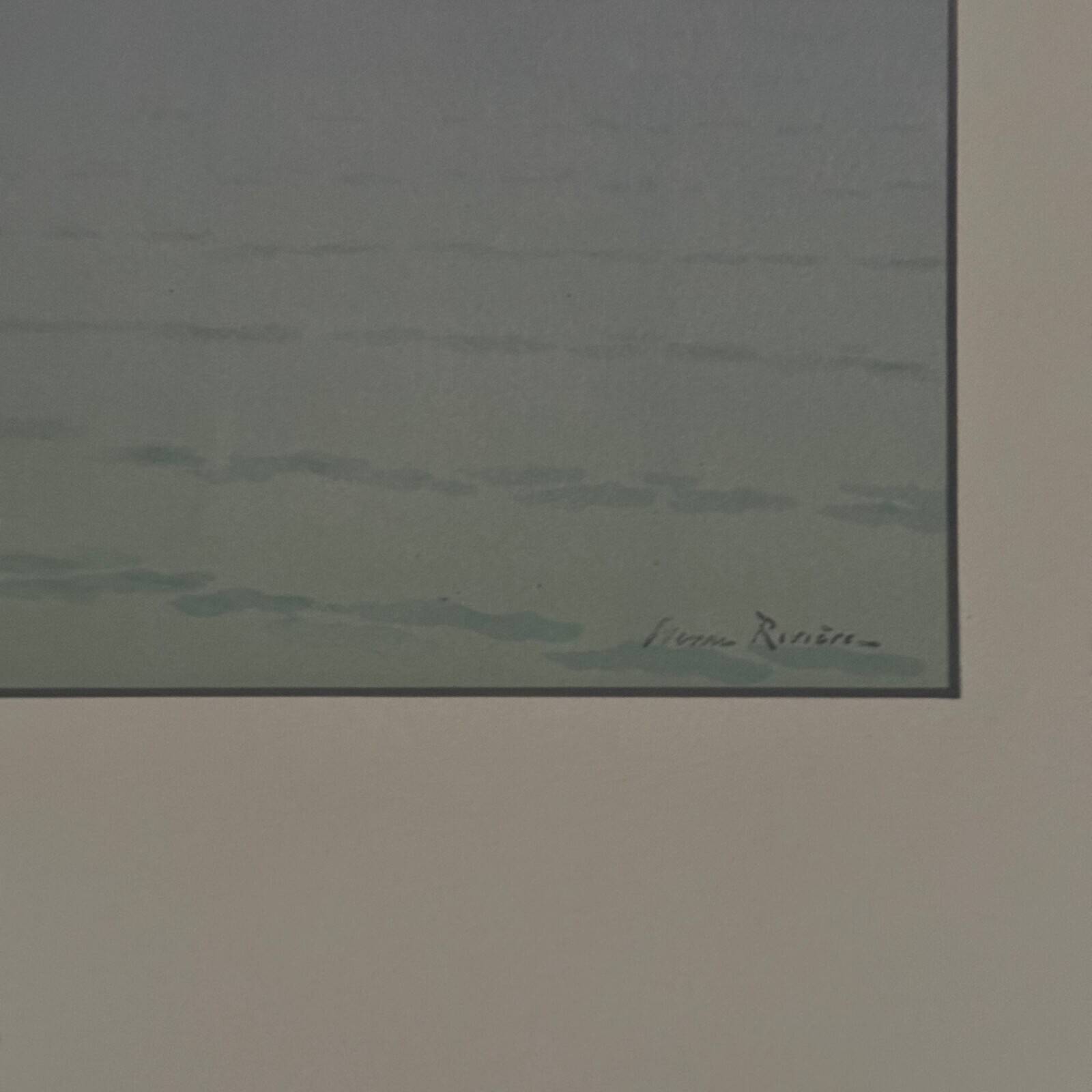 Lithograph by Henri Rivière The Beautiful Country of Brittany - Mist at Sea