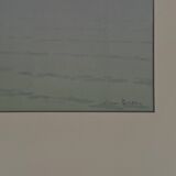 Lithograph by Henri Rivière The Beautiful Country of Brittany - Mist at Sea