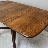 Ercol 1950’s ‘Old Colonial 377” blue label drop leaf table