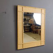 Mid century bamboo mirror by Dal Vera, 1960s