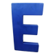 Plexiglas sign letter E