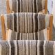 Suite of 4 chairs self beech brass and wool 1960