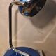 Lamp chrome and blue metal