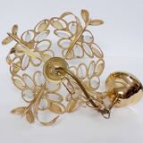 Gold metal pendant light and 90's glass pendants