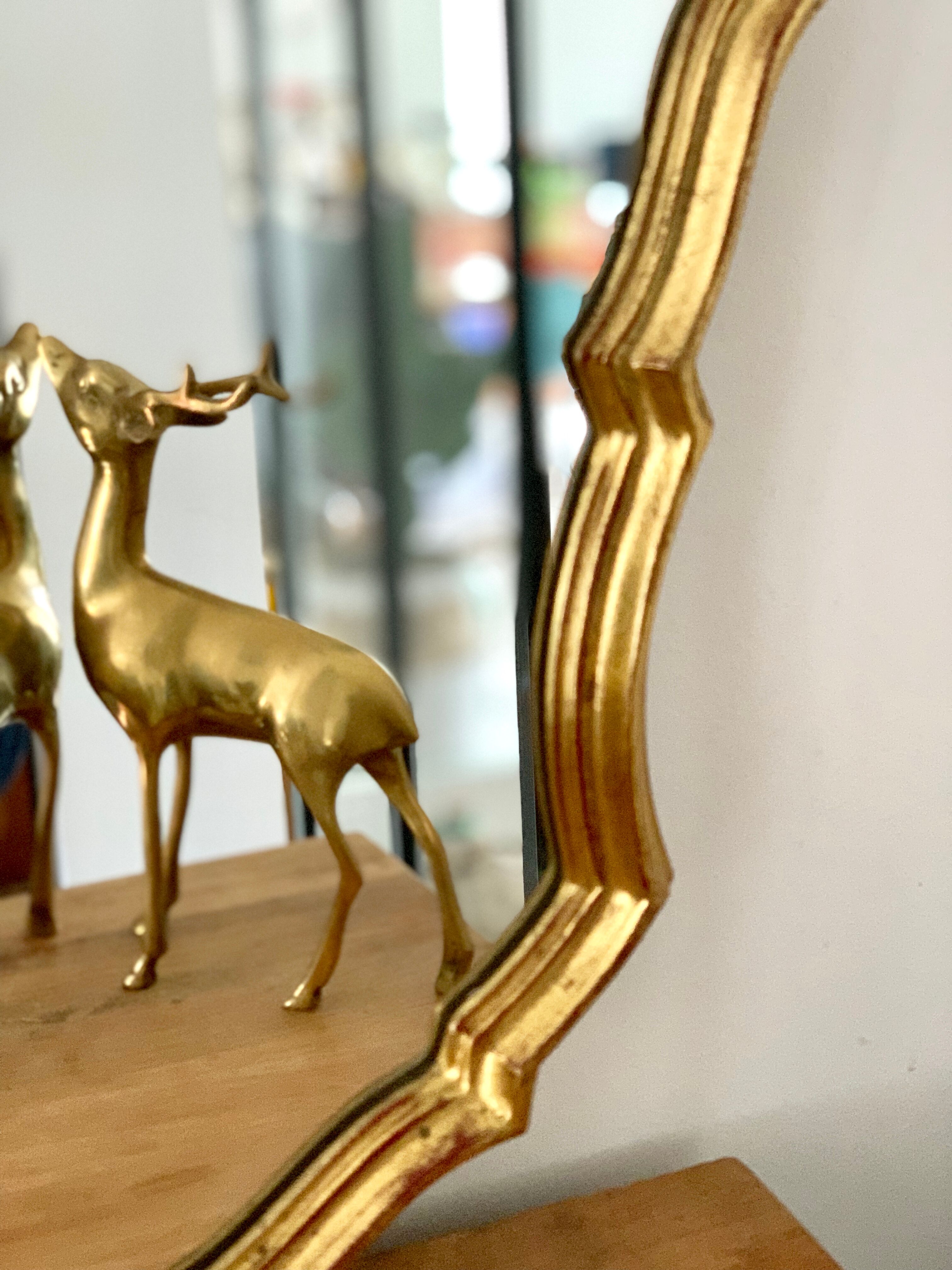 Old baroque gold mirror - 33x47cm