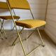 Set of 4 vintage Lafuma CHANTAZUR folding chairs from the 70s in mustard.