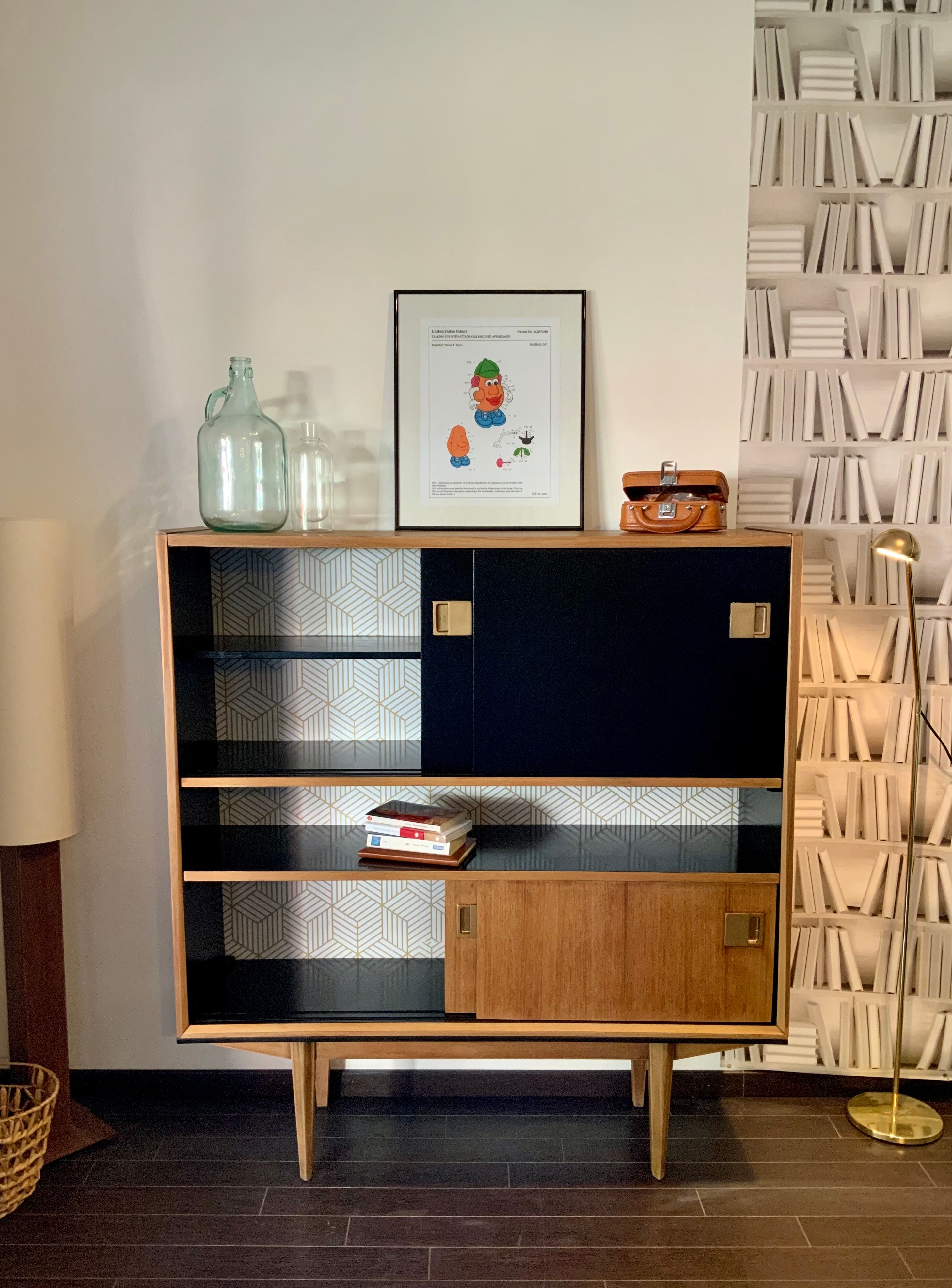 Scandinavian teak library
