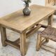 Brutalist coffee table in solid oak
