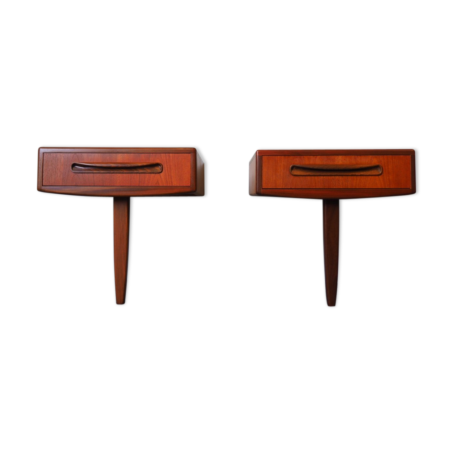 Pair of G Plan Fresco bedside tables in teak
