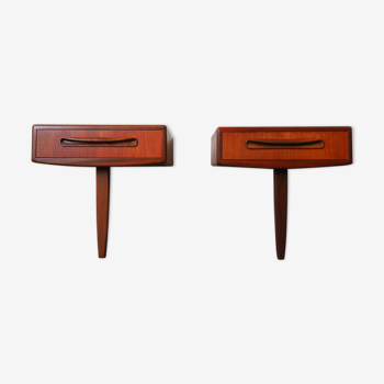 Pair of G Plan Fresco bedside tables in teak