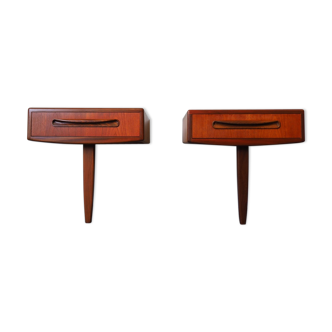 Pair of G Plan Fresco bedside tables in teak