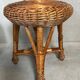 Vintage wicker / bamboo stool