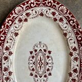 Jules Vieillard oval dish - Bordeaux in iron earth, "Louis XV" service