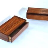 Vintage rosewood floating bedside tables. Set of two. 1960s