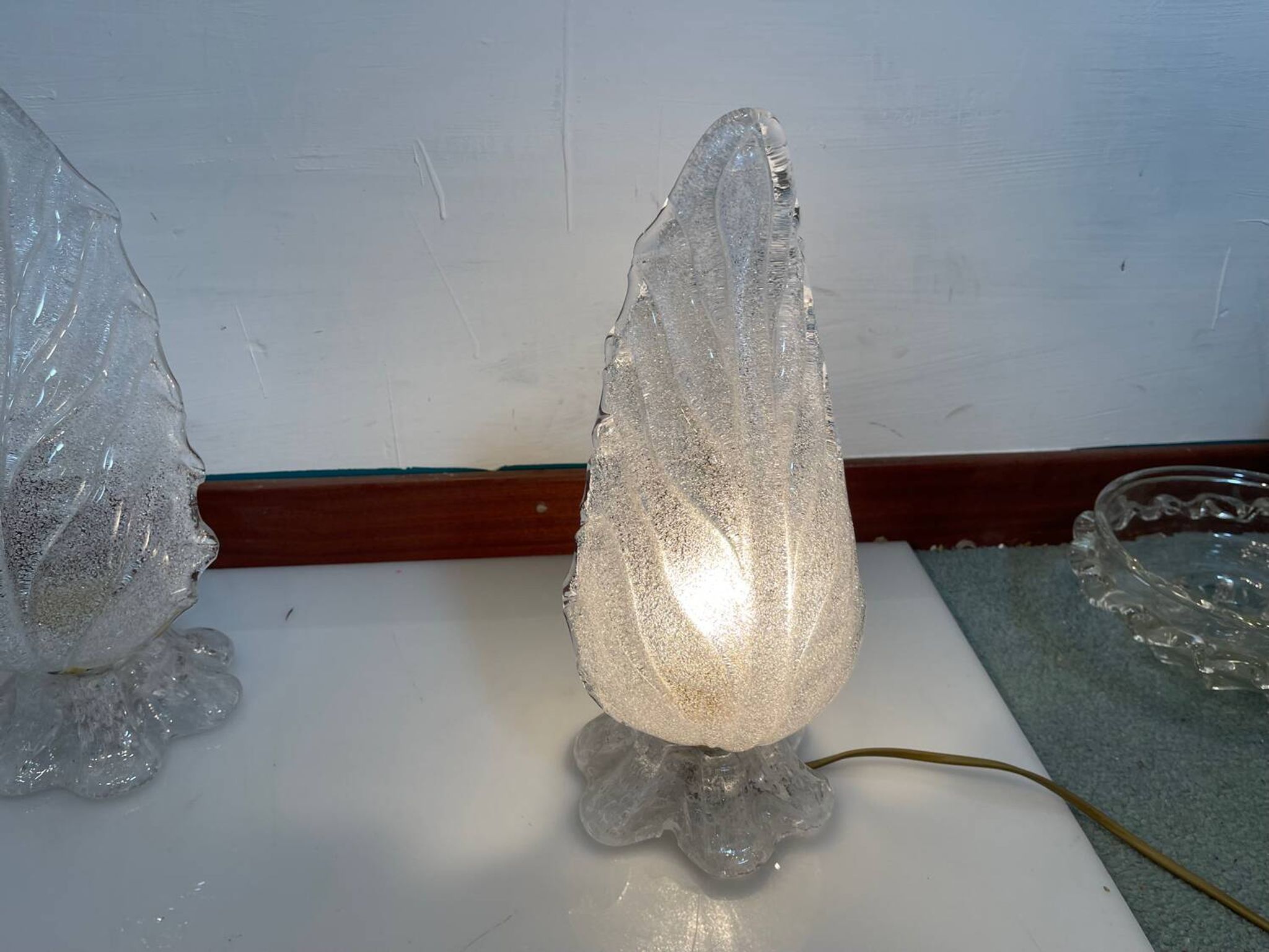 Murano Glass Table Lamps Set of 2