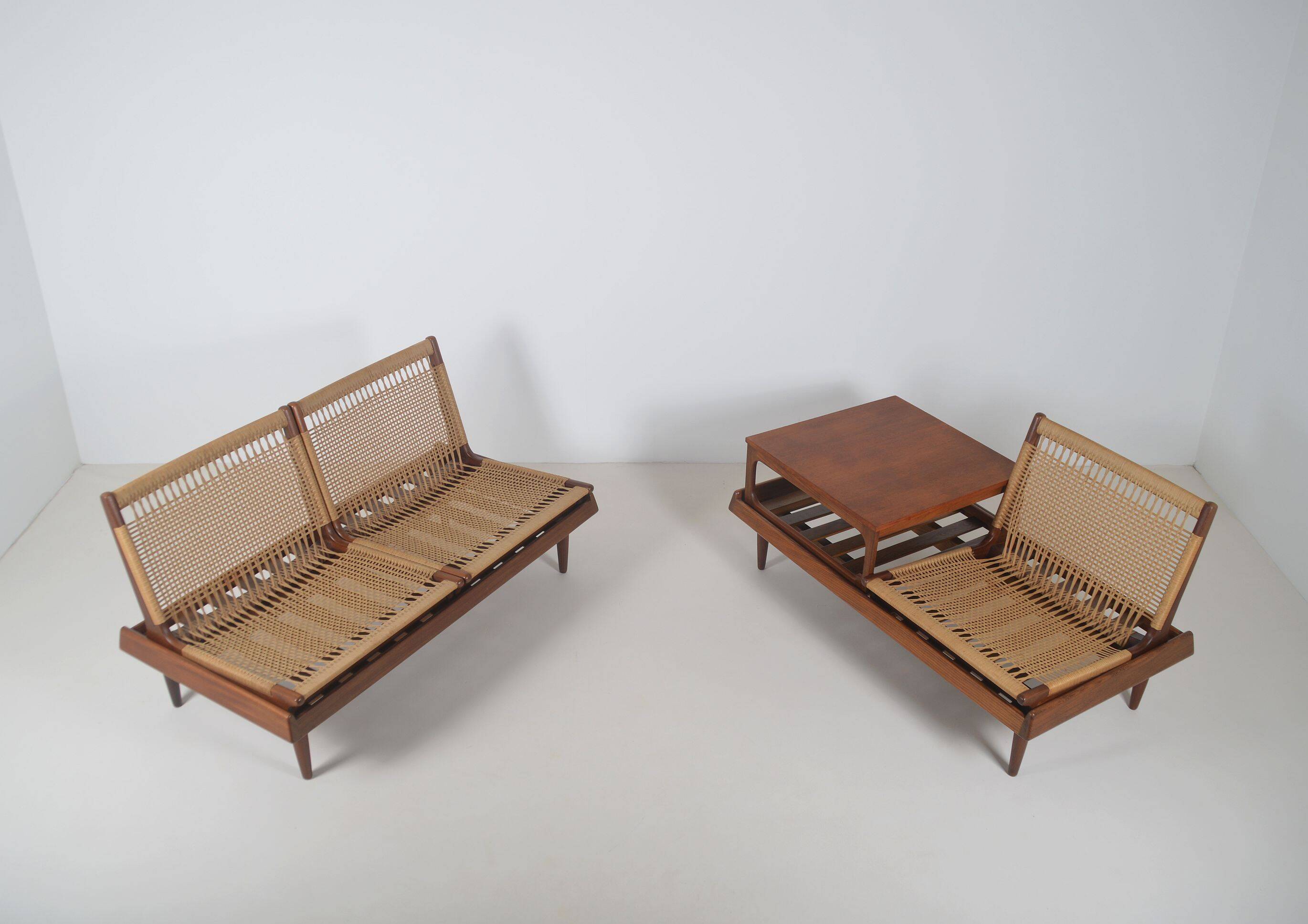 Set of Danish armchairs TV161 designed by Hans Olsen for Bramin, 1950s