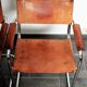 Fauteuil en cuir cognac