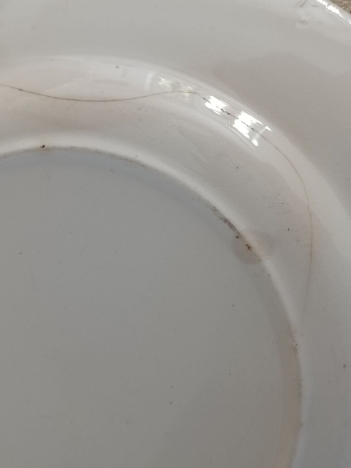 Digoin striped plate and bowl