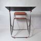 Former foldable gico desk for children chrome skai formica