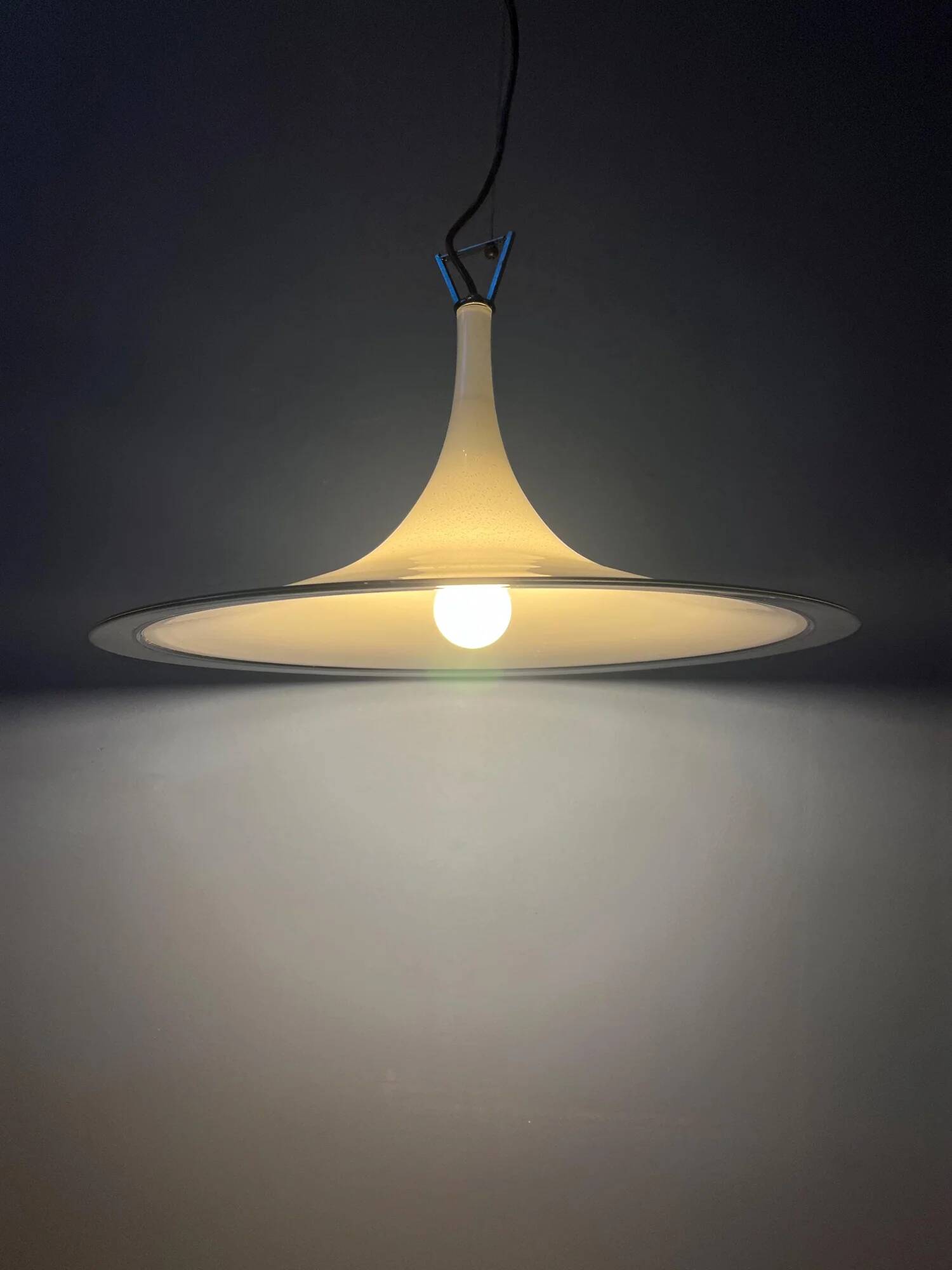 Vintage Murano glass witch hat pendant lamp