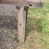 Old small 160 cm carpenter's workbench in solid oak