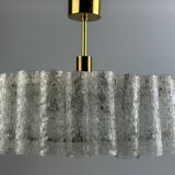 60s 70s chandelier ceiling lamp Doria Leuchten Germany Ice glass design