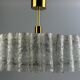 60s 70s chandelier ceiling lamp Doria Leuchten Germany Ice glass design