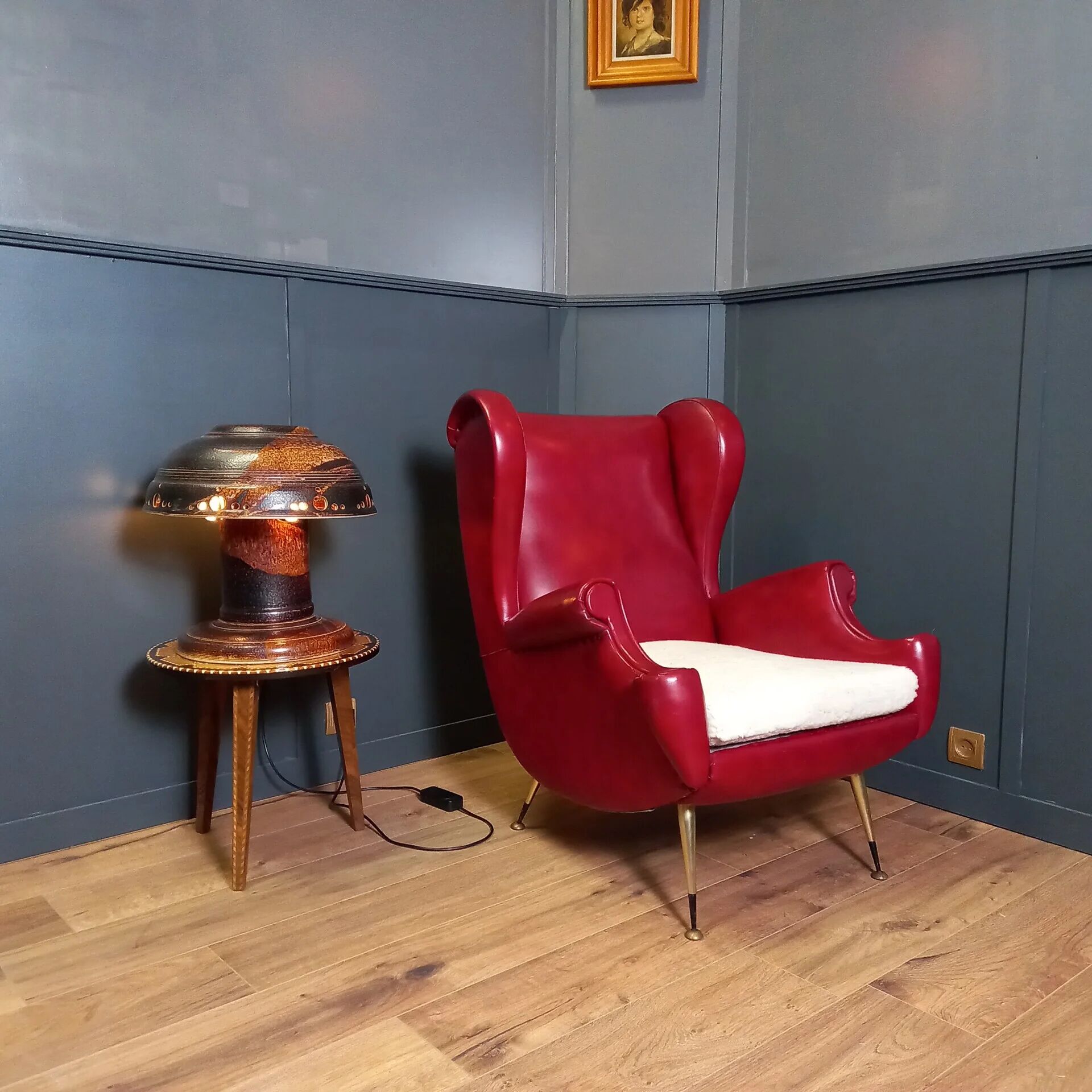 Chaise lounge vintage italienne