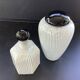 2 Designer Vases Art Glass Italy Murano Vetriarte 1988 Signed Filigree