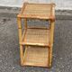 Étagère vintage en bambou rotin et osier 56cm