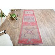 1970s Turkish Oushak Handmade Wool Cotton Brown Area Rug 90x320