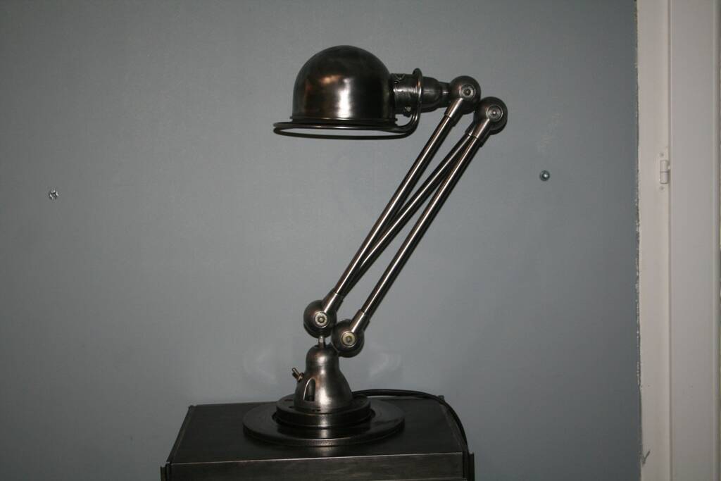 Jieldé floor lamp 3 arms 40cm graphite industrial Jean Louis Domecq vintage