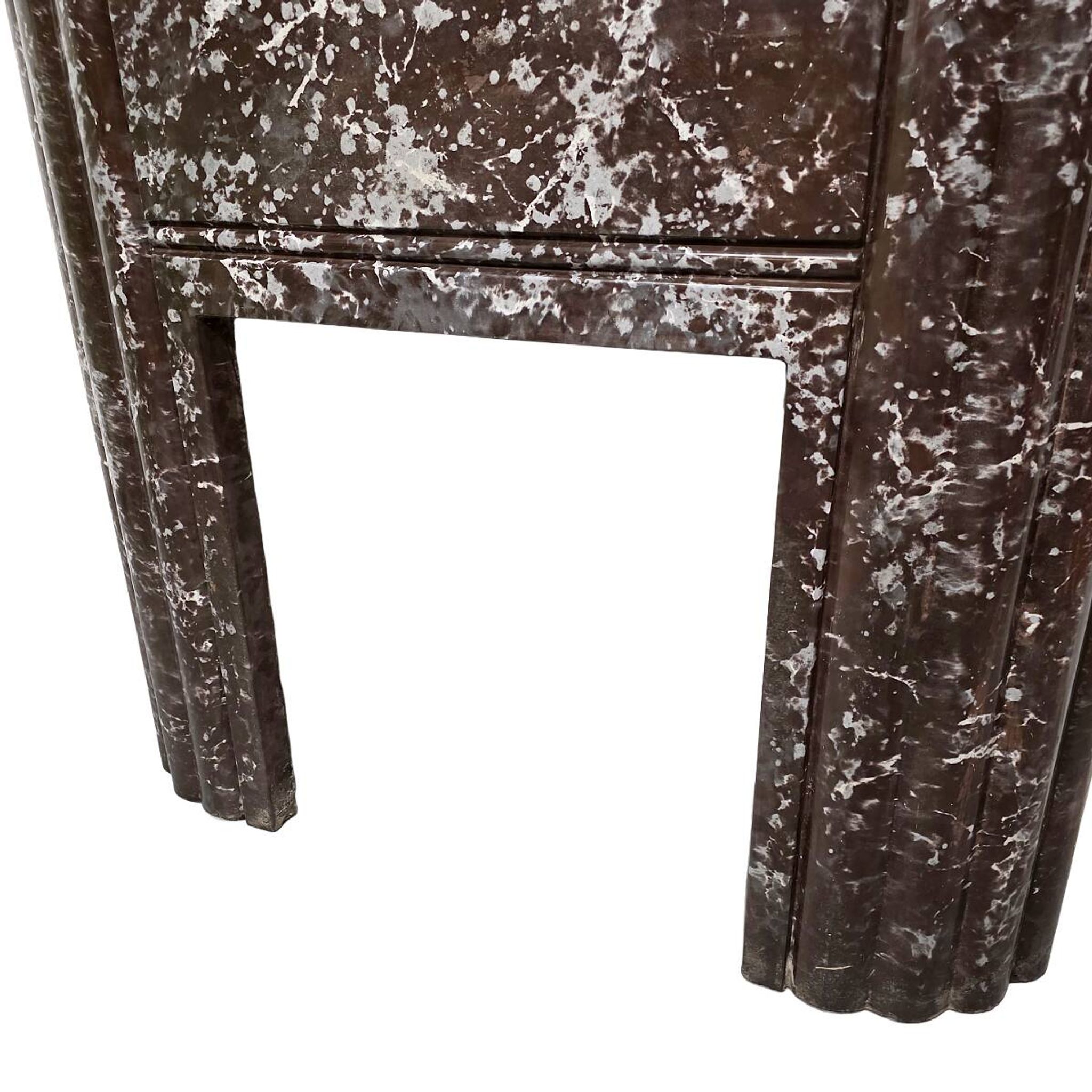French Art Deco Faux Marble Mantelpiece, from the 1920/30s