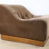 Vintage velvet armchair, 1970