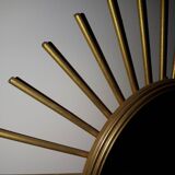 Mirror soleil metal dore 40cm