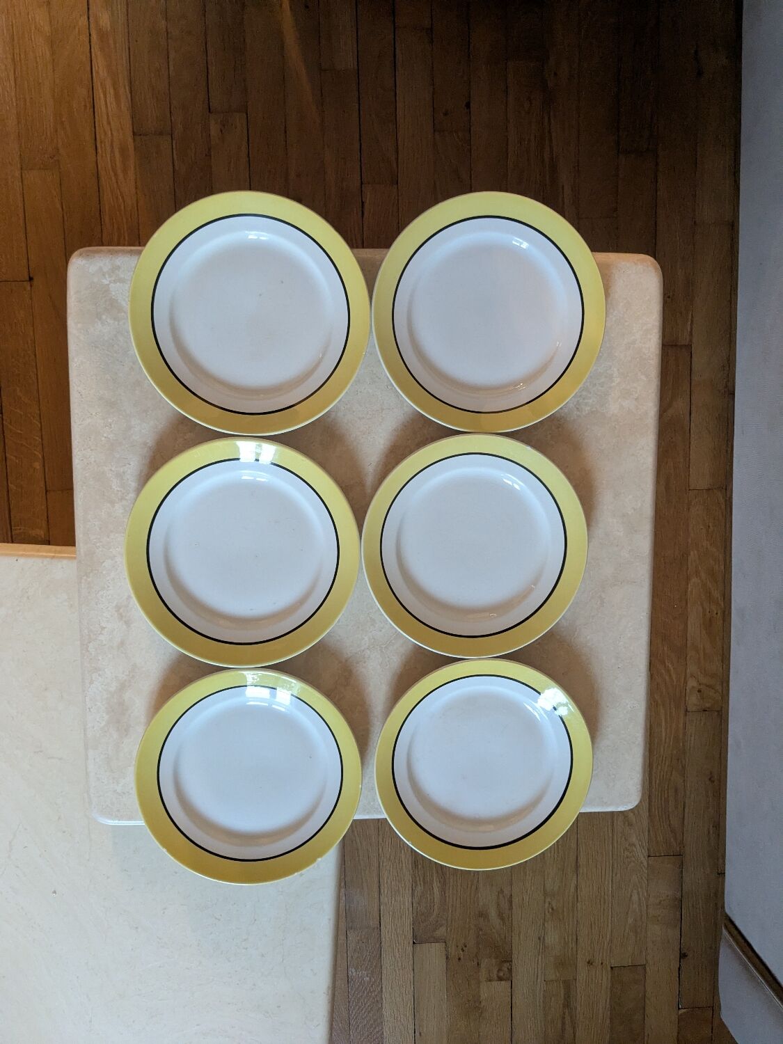 Six vintage dinner plates
