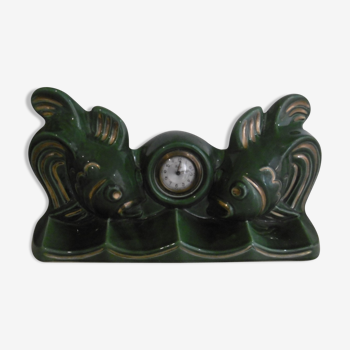 Clock art deco - ceramic poet laval - 50s