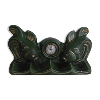 Clock art deco - ceramic poet laval - 50s