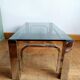 1970s chrome metal designer coffee table