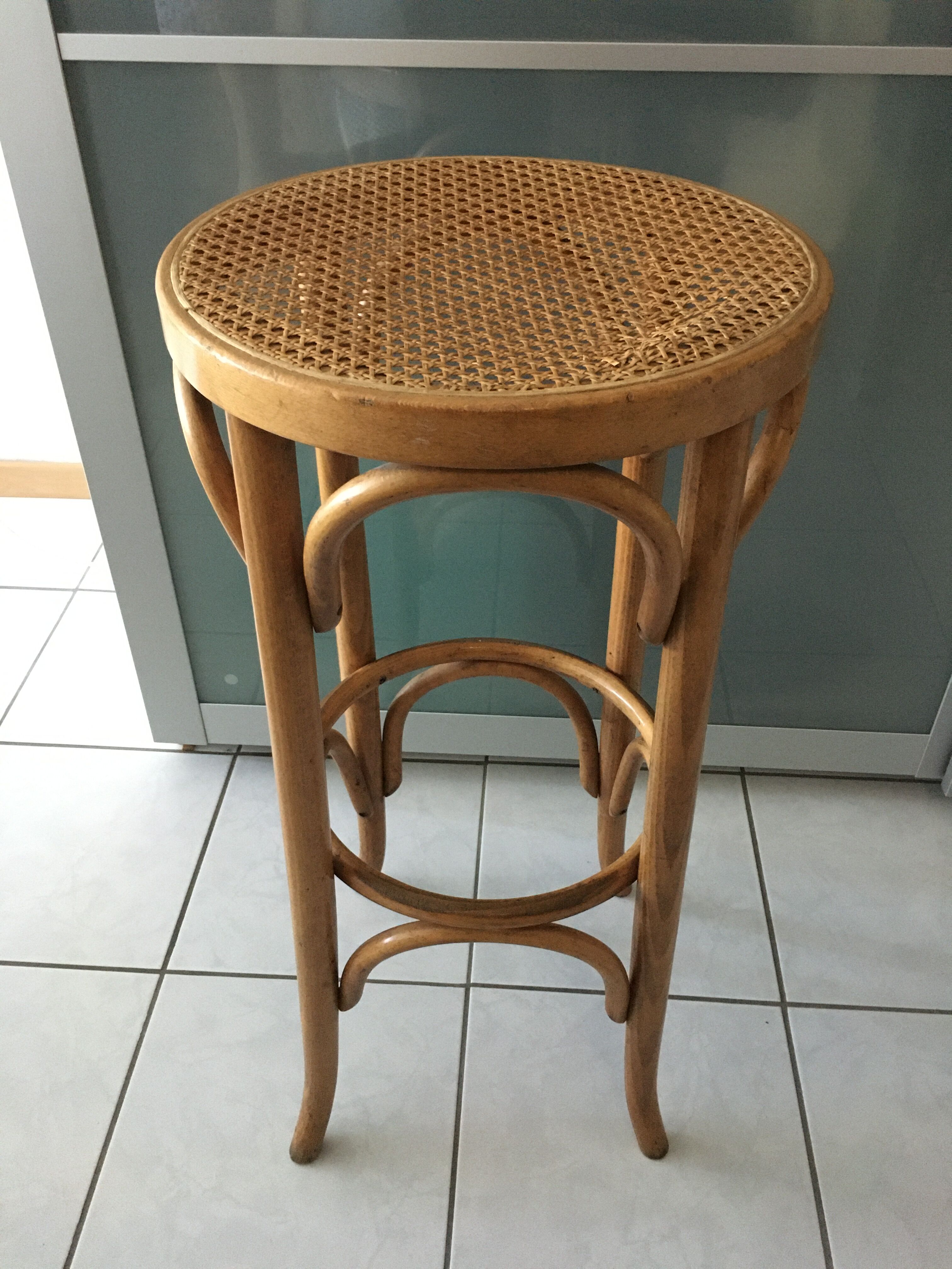 Lot of 2 canne bistro stools