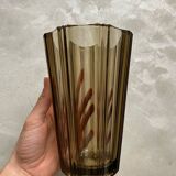 Vase verre fumé