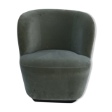 Fauteuil velours pivotant