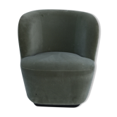 Fauteuil velours pivotant