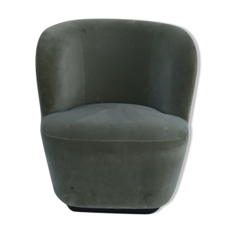 Velvet armchair swivel