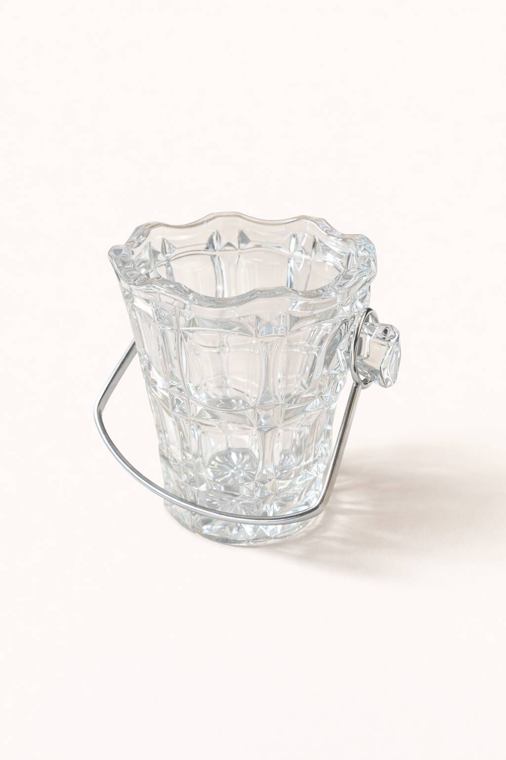 Vintage crystal ice bucket