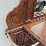 Cloakroom Napoleon III coat rack 19th in solid oak