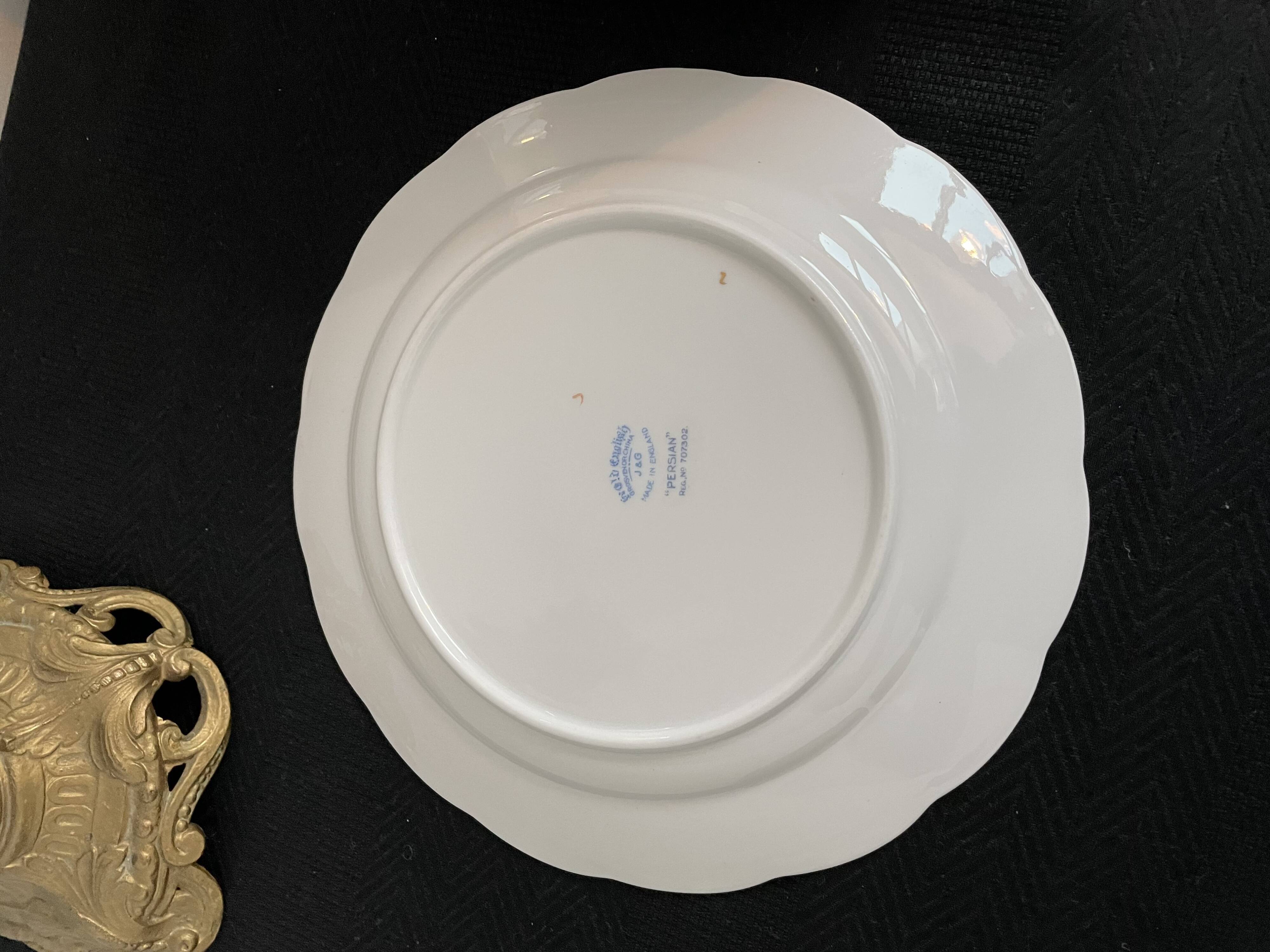 Dessert plate service - 11 pieces - Ye Old English by Grosvenor J & G - Persian model