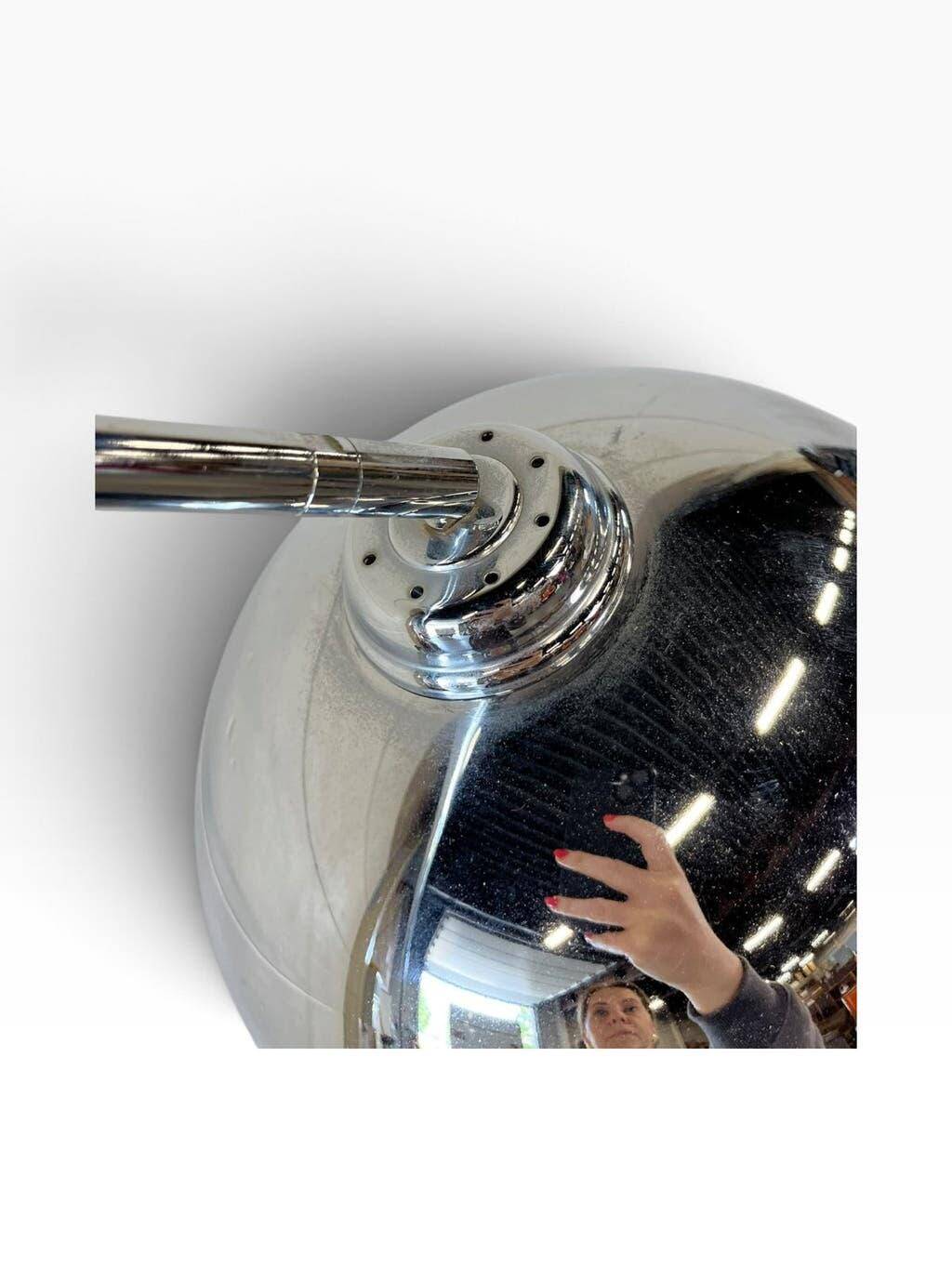 Vintage chrome arc lamp with marble base KARE