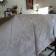 Art Deco damassed tablecloth and monogram 270 x 155